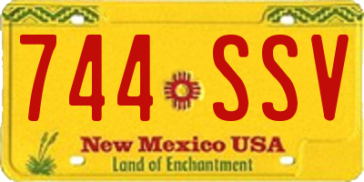 NM license plate 744SSV