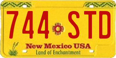 NM license plate 744STD