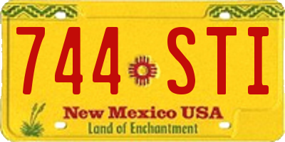 NM license plate 744STI
