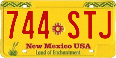 NM license plate 744STJ