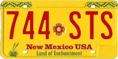 NM license plate 744STS