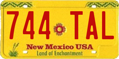 NM license plate 744TAL