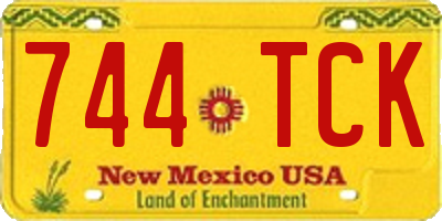 NM license plate 744TCK
