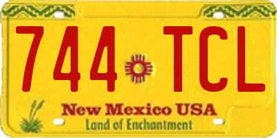 NM license plate 744TCL