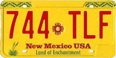 NM license plate 744TLF