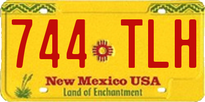 NM license plate 744TLH