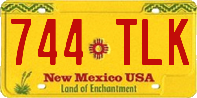 NM license plate 744TLK