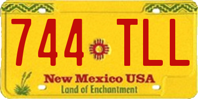 NM license plate 744TLL