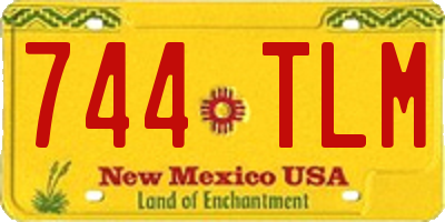 NM license plate 744TLM