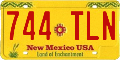 NM license plate 744TLN