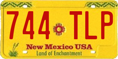 NM license plate 744TLP