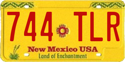 NM license plate 744TLR