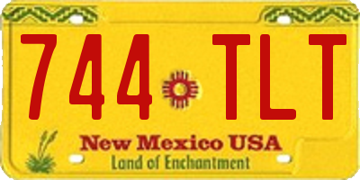 NM license plate 744TLT