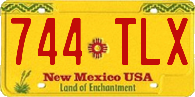 NM license plate 744TLX