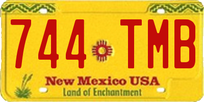 NM license plate 744TMB