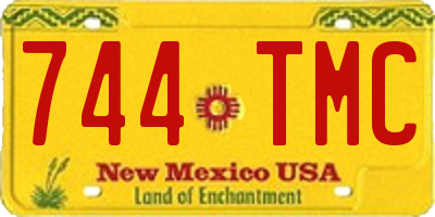 NM license plate 744TMC