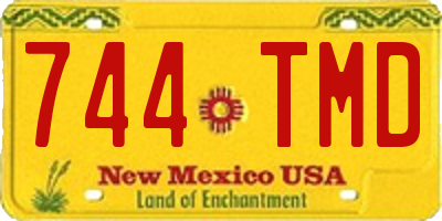 NM license plate 744TMD
