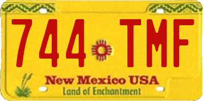 NM license plate 744TMF