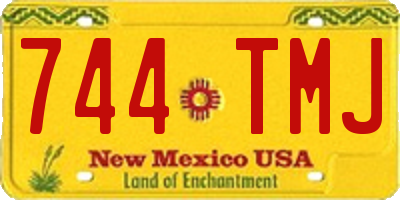 NM license plate 744TMJ