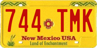 NM license plate 744TMK