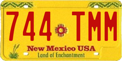 NM license plate 744TMM