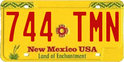 NM license plate 744TMN