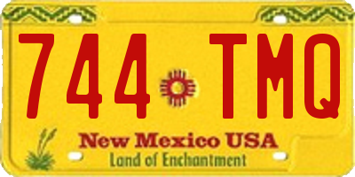 NM license plate 744TMQ