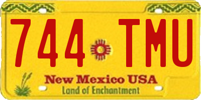 NM license plate 744TMU