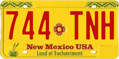 NM license plate 744TNH