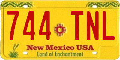 NM license plate 744TNL