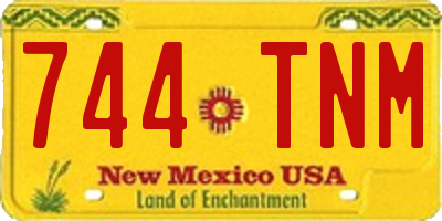 NM license plate 744TNM