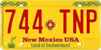 NM license plate 744TNP