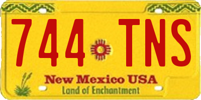 NM license plate 744TNS