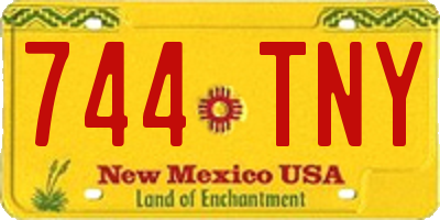 NM license plate 744TNY