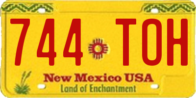 NM license plate 744TOH