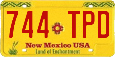 NM license plate 744TPD