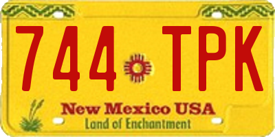NM license plate 744TPK