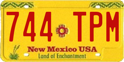 NM license plate 744TPM