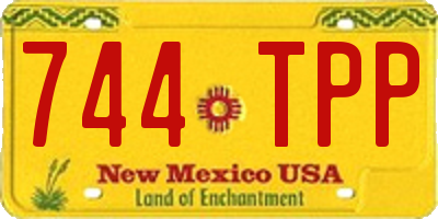 NM license plate 744TPP