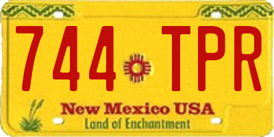 NM license plate 744TPR