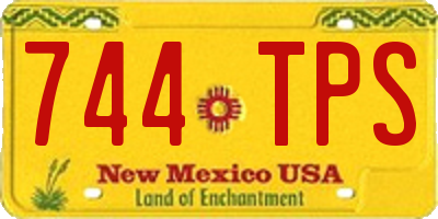 NM license plate 744TPS