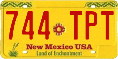 NM license plate 744TPT