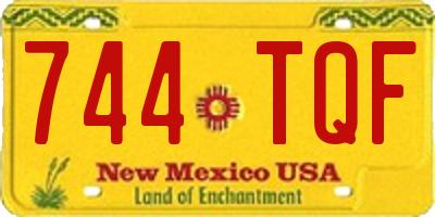 NM license plate 744TQF