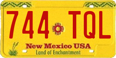 NM license plate 744TQL