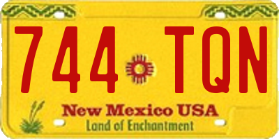 NM license plate 744TQN