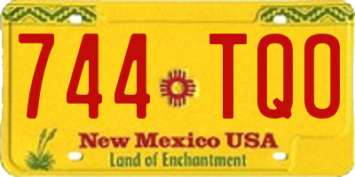 NM license plate 744TQO