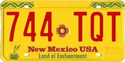 NM license plate 744TQT