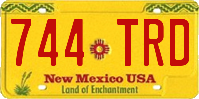 NM license plate 744TRD