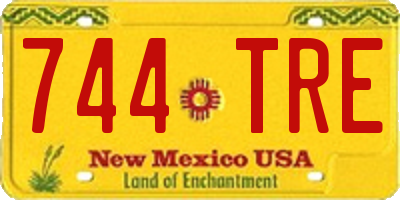NM license plate 744TRE