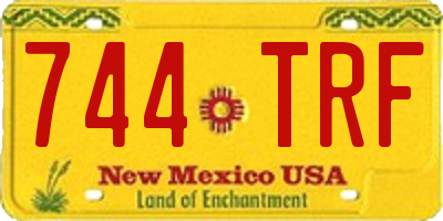 NM license plate 744TRF
